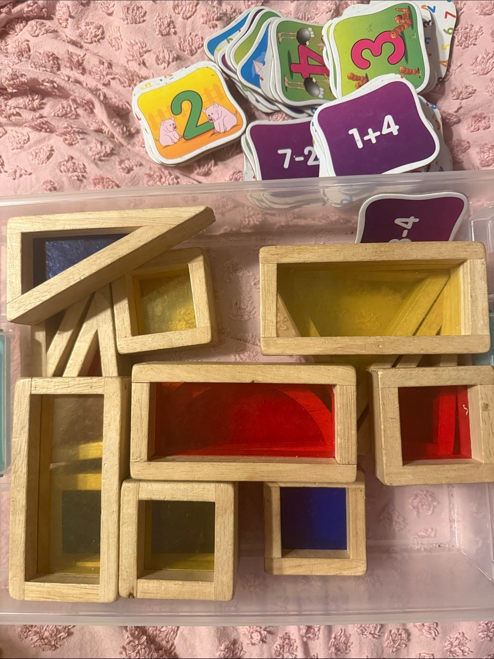Wooden Color Blocks Set for Kids – Red, Yellow, Blue, Green